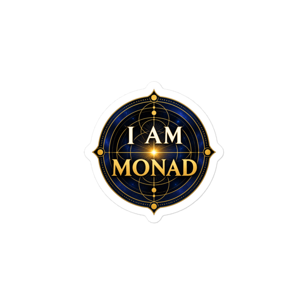 I AM MONAD Cosmic Geometry Sticker — Applied Gnosticism & Esoteric Philosophy Sticker