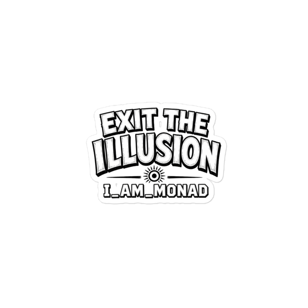 EXIT THE ILLUSION I_AM_MONAD Sticker — Applied Gnosticism, Gnosis & Esoteric Philosophy Sticker